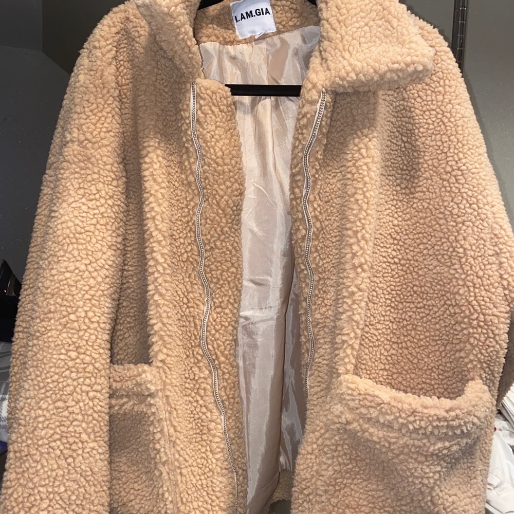 I.AM.GIA tan pixie coat